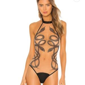 Medusa Bodysuit in Black by Thistle and Spire size Small